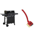 4-Burner Gas Grill with Side Tables, 36,000 BTU, Black + Bristle Free Grill Brush with Scraper G682719