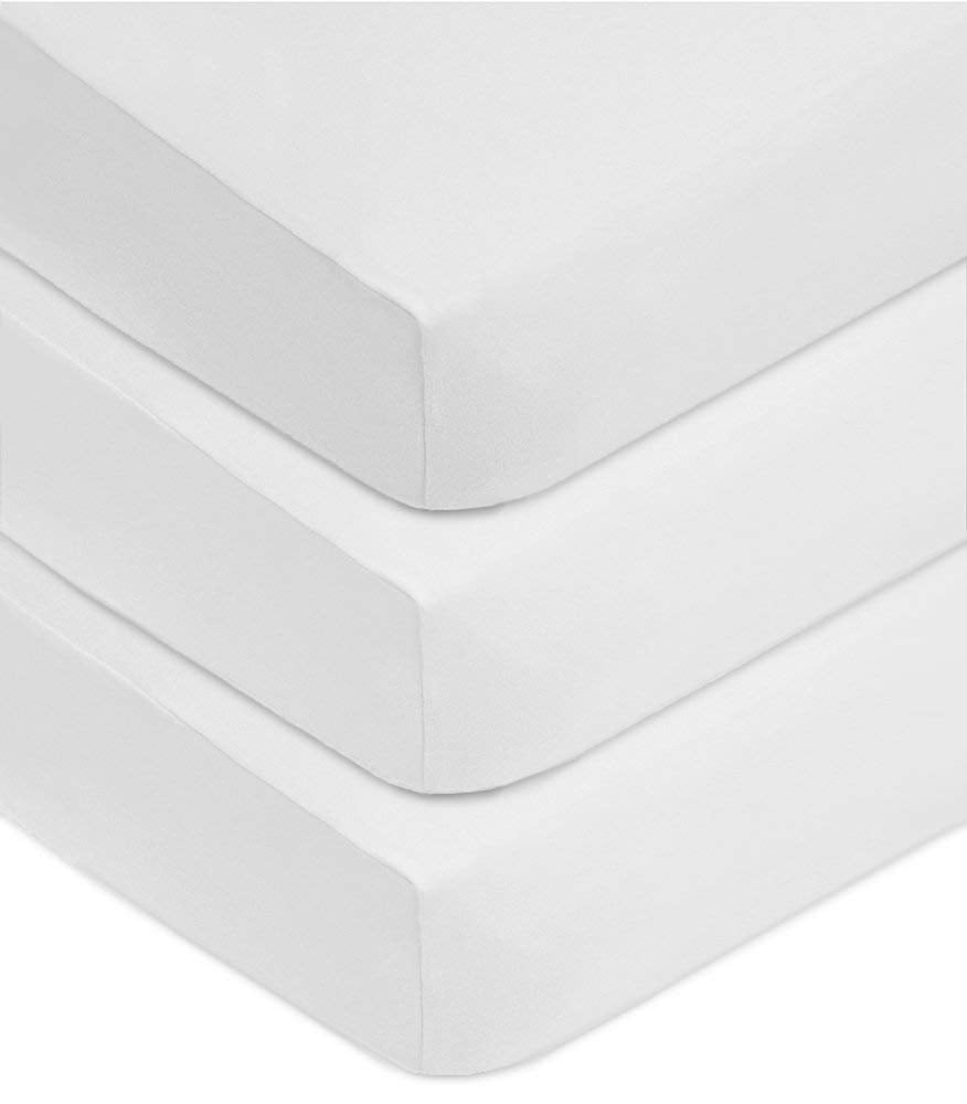 3 Pack White Fitted Crib Sheets 52x28" P78570