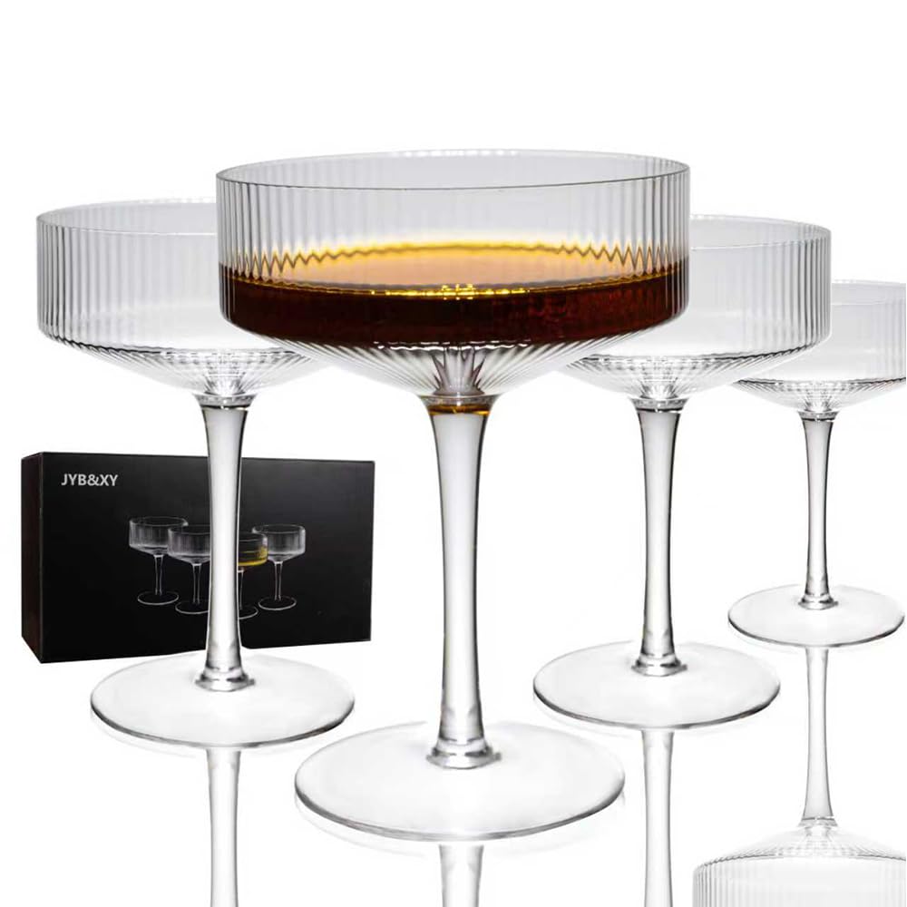 Set of 4 9 oz Coupe Cocktail Glasses E193