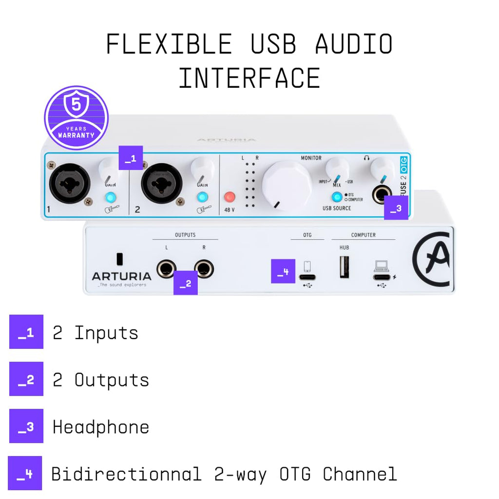 White USB Audio & MIDI Interface T204056