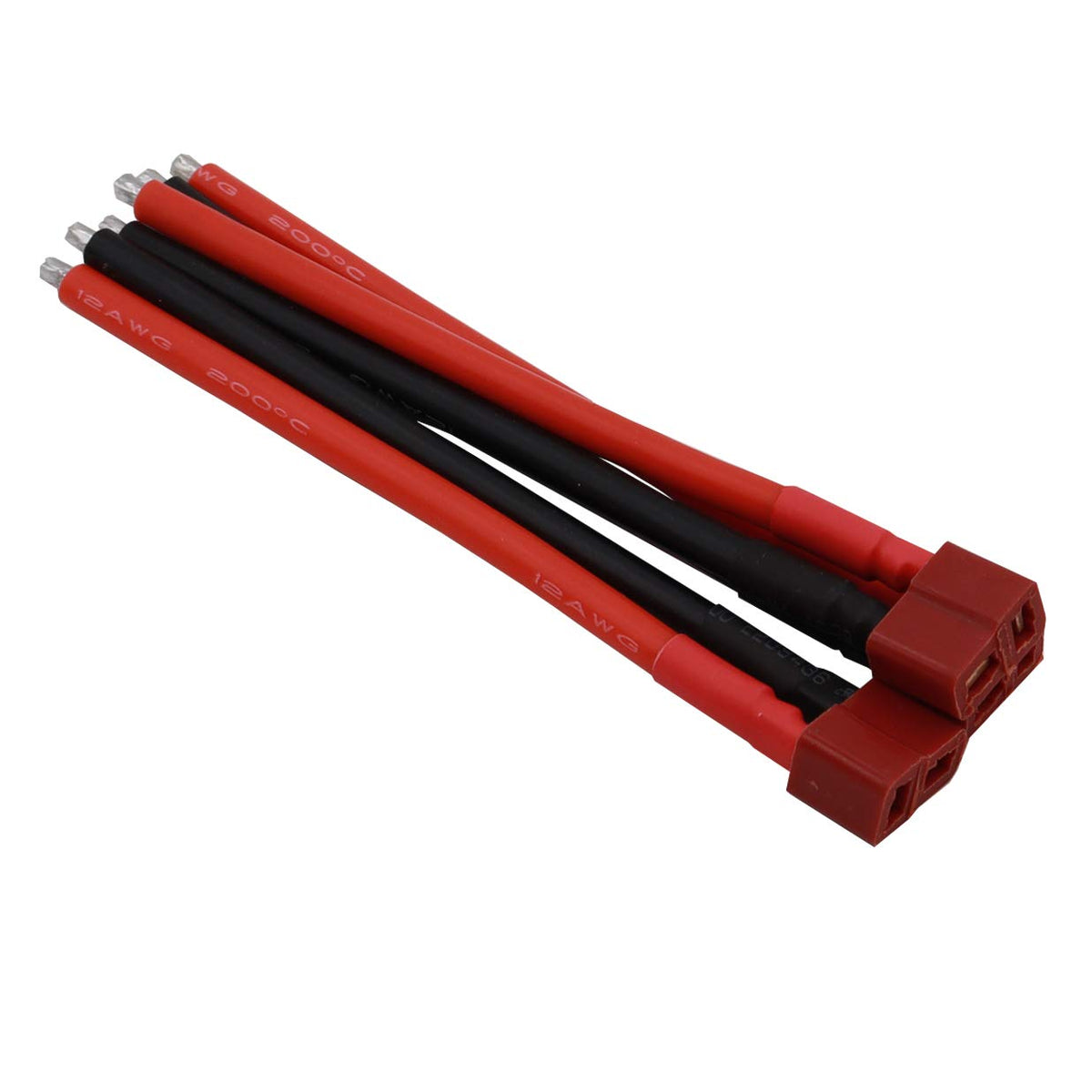 T Plugs Female and Male Connector RC Battery Balance Charge Cable Adapter 12AWG 10cm O866
