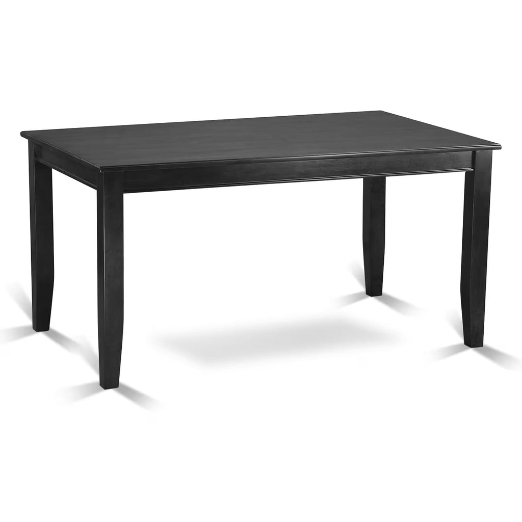 5 Piece Black Dining Table Set with 4 Faux Leather Chairs B107687