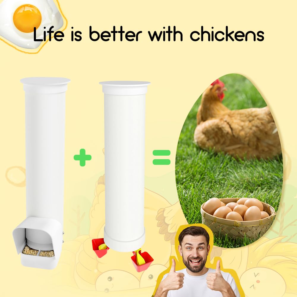 Automatic 7lb PVC Chicken Feeder J998