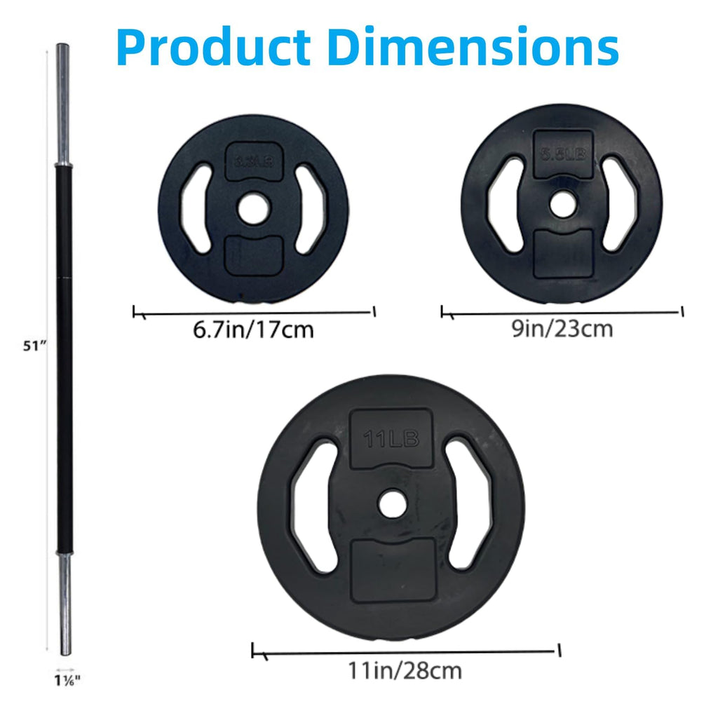 40 LB Adjustable Barbell Weight Set H50879