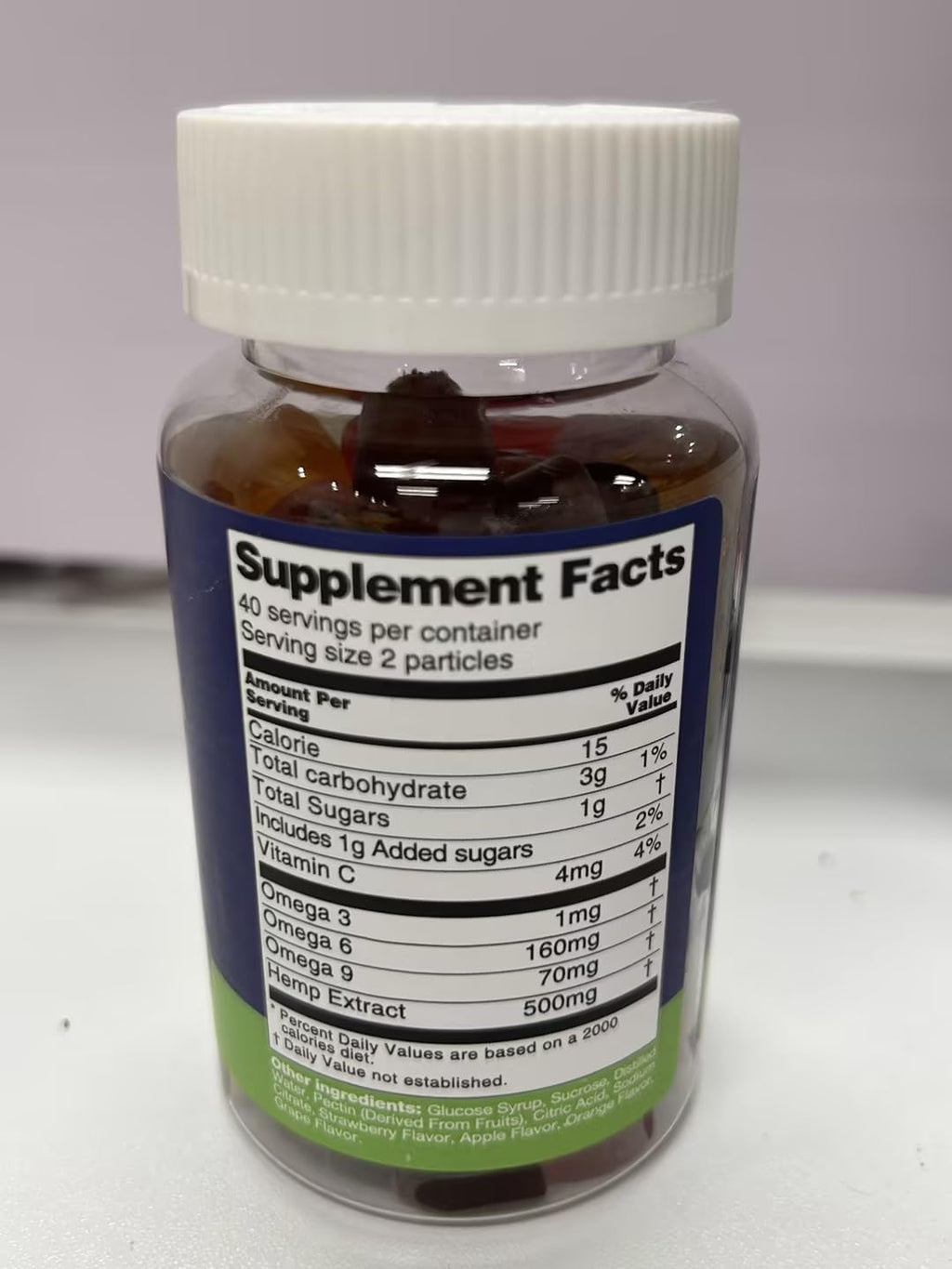 Organic Hemp Gummies Supplement 2 Packs H366536
