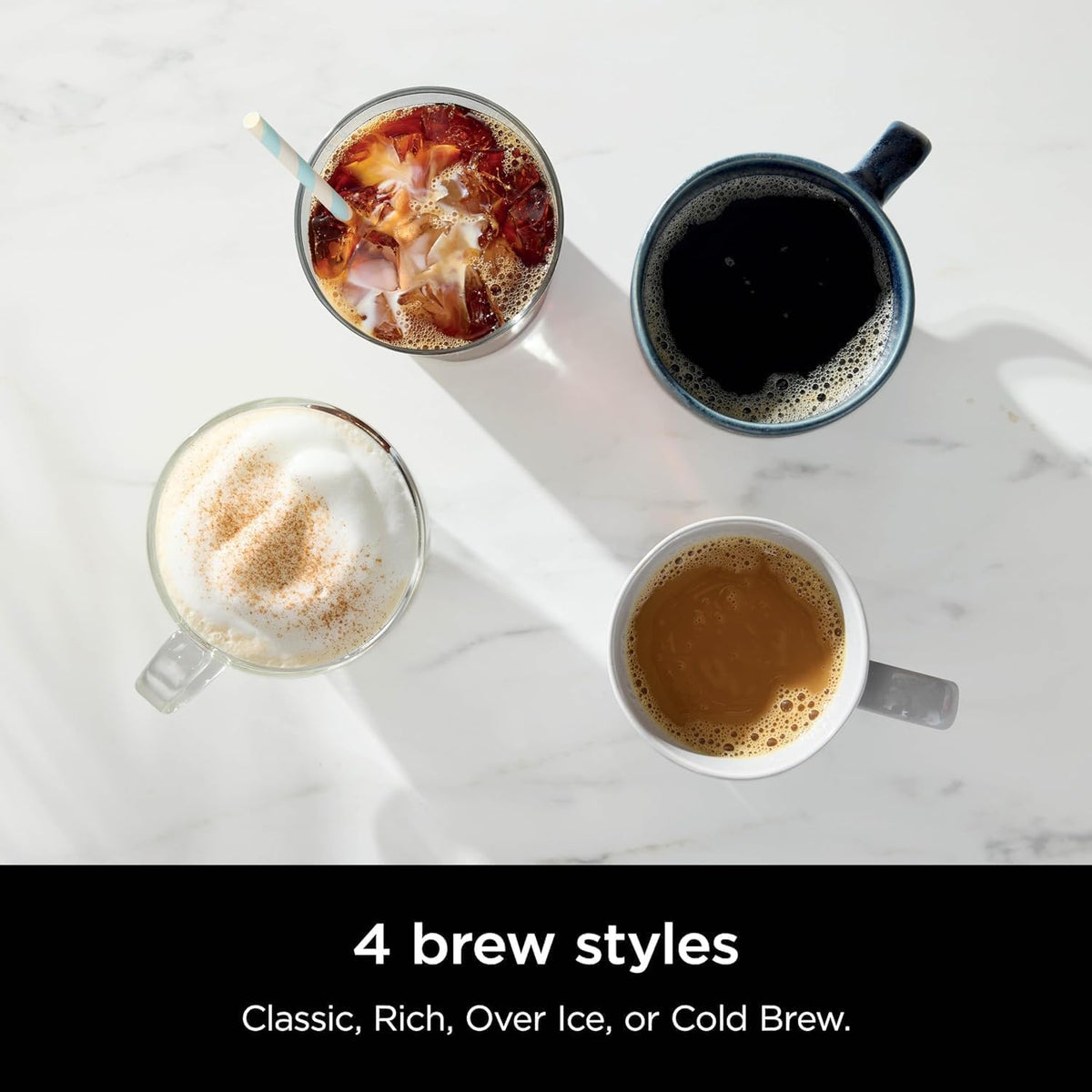 Hot & Iced XL Coffee Maker with Rapid Cold Brew, 8 Sizes, Black V67786