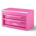Pink 2 Drawer Metal Mini Tool Box C67039