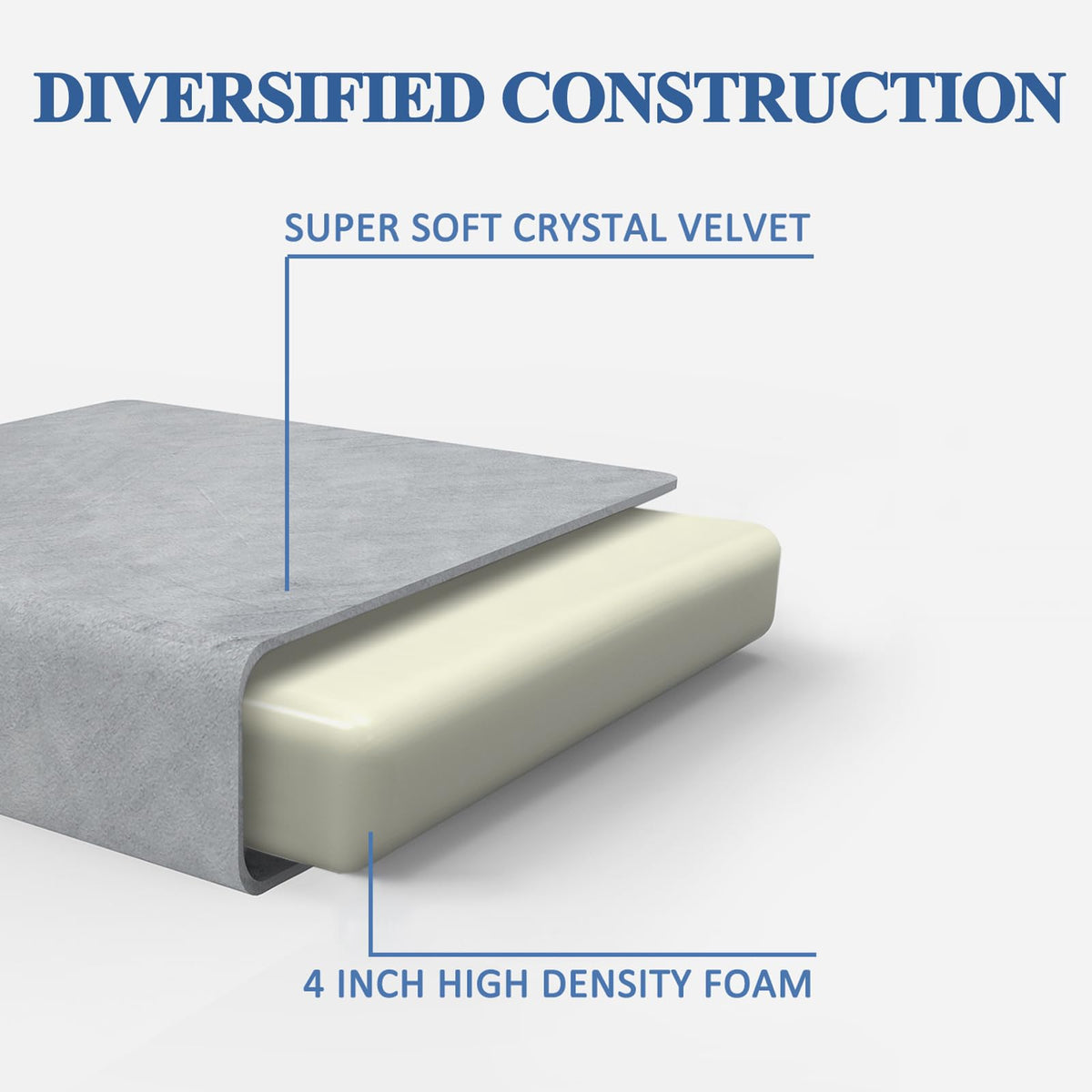 3.95" Full Memory Foam Folding Topper with Storage Bag D1347