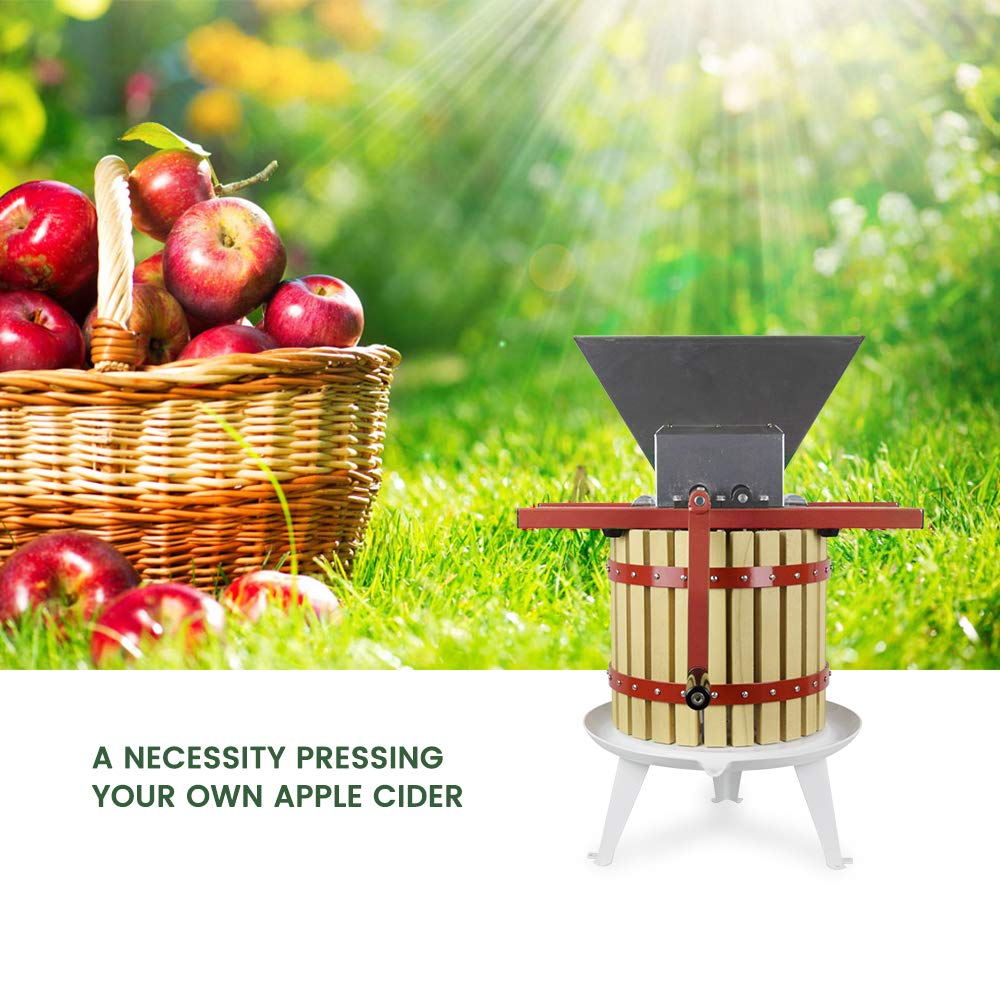 7L Manual Juicer Grinder Stainless Steel 1.8 Gallon Red I58160