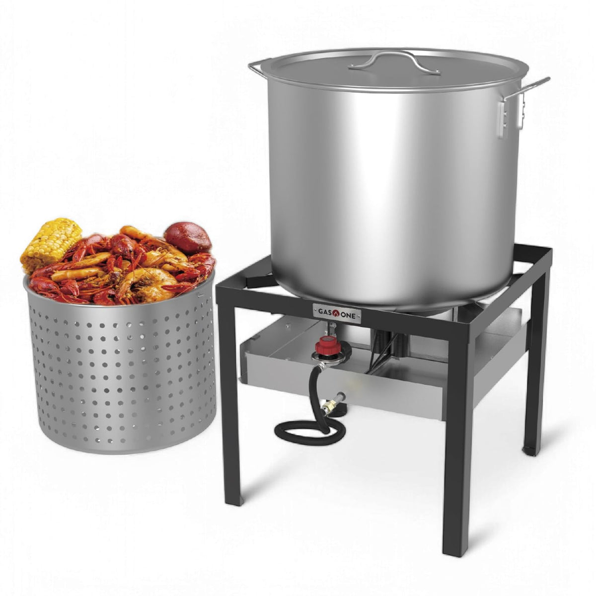 Seafood Boil Kit with Propane Burner and 60Qt Pot with Basket S8068