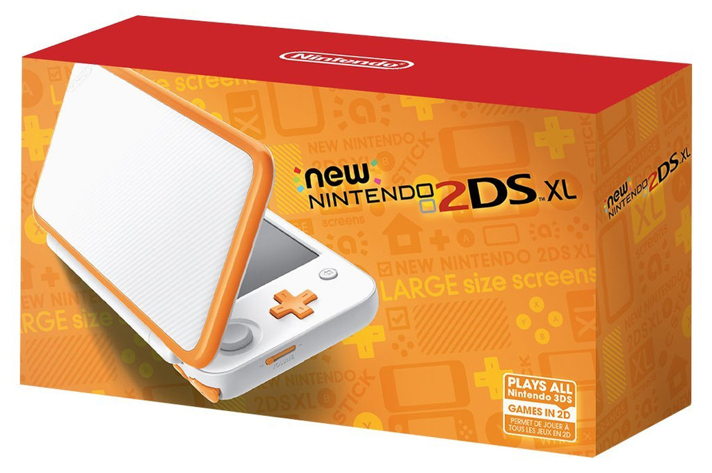 White Orange 2DS XL Console U4250