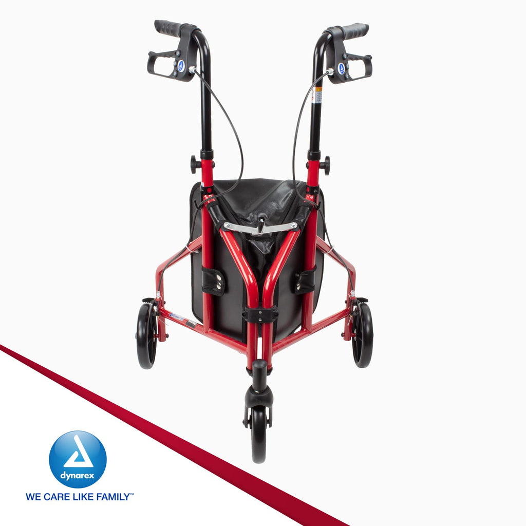 Foldable Lightweight 3-Wheel Rollator with Storage Pouch Z58249