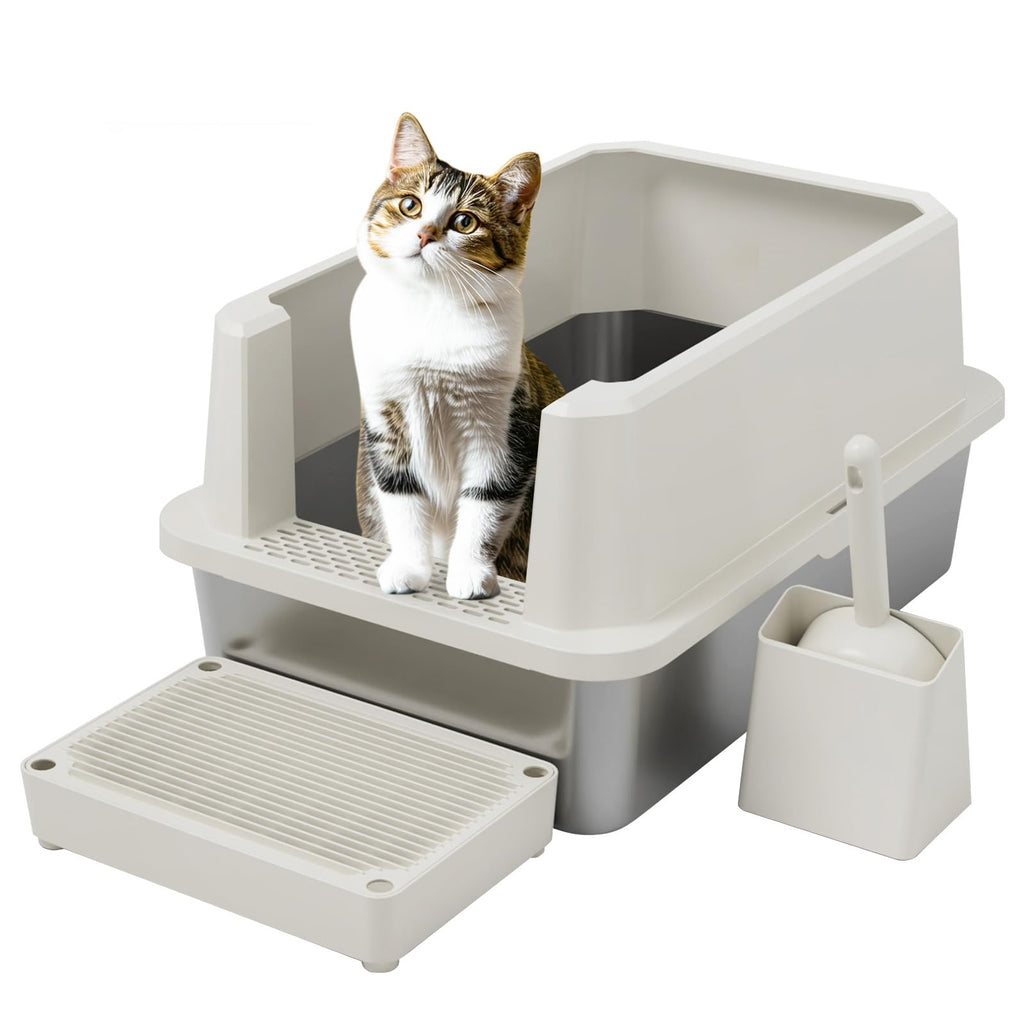 Stainless Semi-Closed Litter Box A129