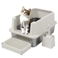 Stainless Semi-Closed Litter Box A129