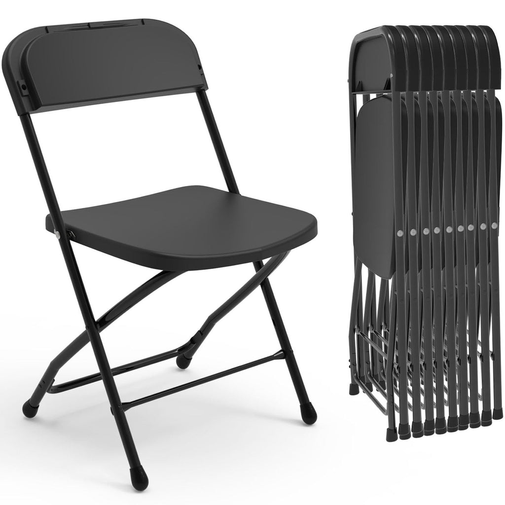 Plastic Folding Chairs Set of 10 W96331
