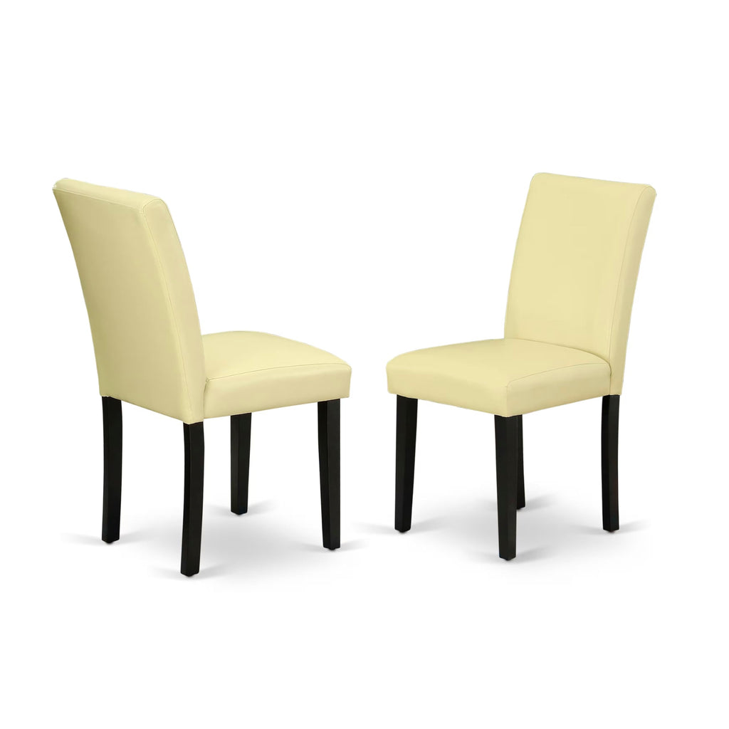 5 Piece Black Dining Table Set with 4 Faux Leather Chairs B107687