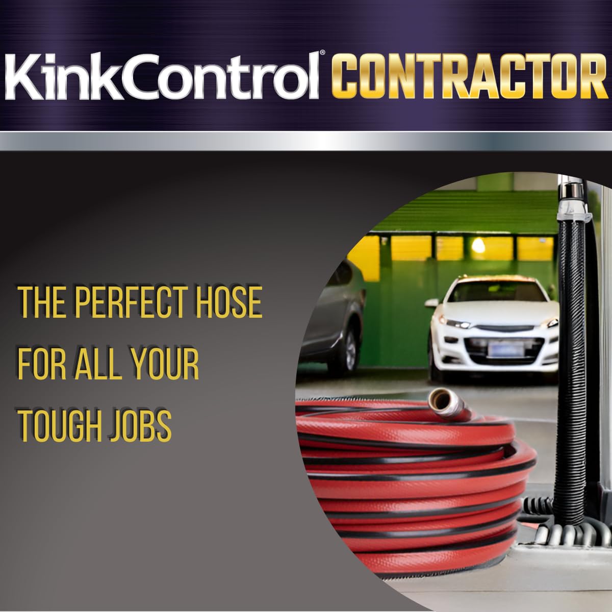 Contractor Grade Hose with Spring Coil and Crush Resistant Couplings 3/4 x 50 ft N359