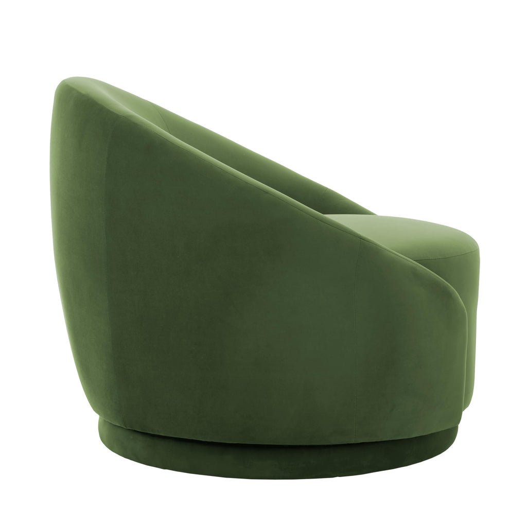 Green Velvet Swivel Barrel Chair Set of 2 B535996