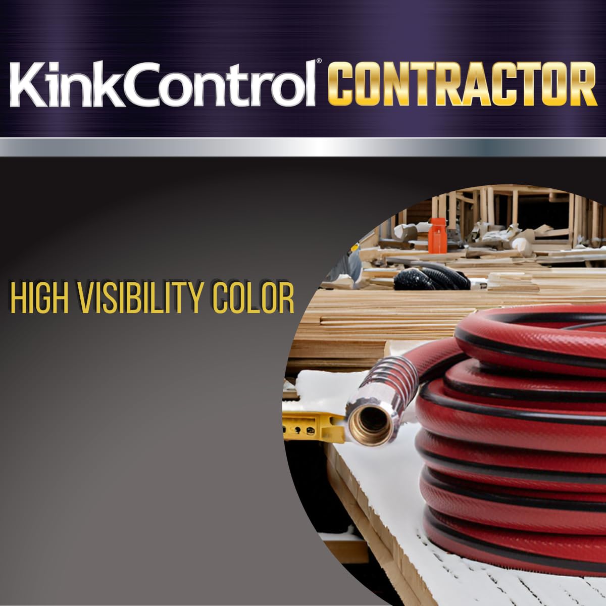 Contractor Grade Hose with Spring Coil and Crush Resistant Couplings 3/4 x 50 ft N359