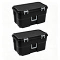 Black 2 Pack 22 Gallon Wheeled Plastic Storage Trunk V94001