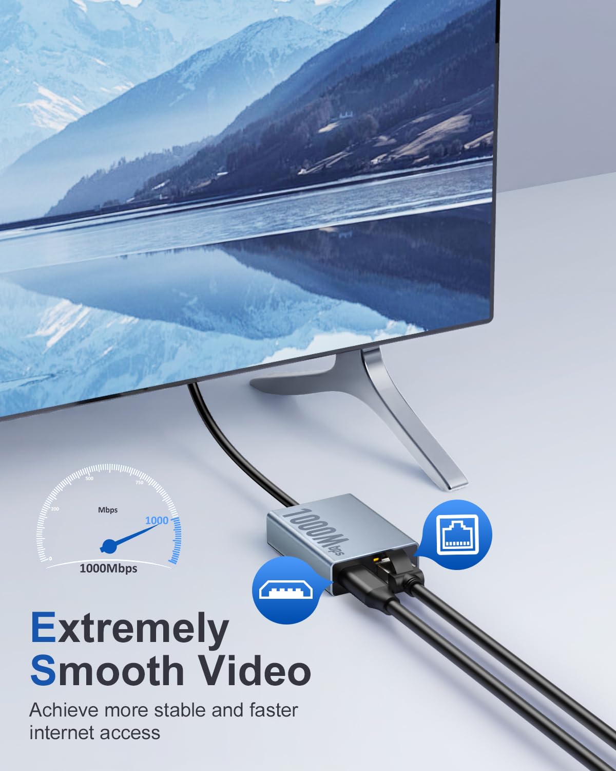 1000 Mbps Micro USB to RJ45 Ethernet Adapter K491419