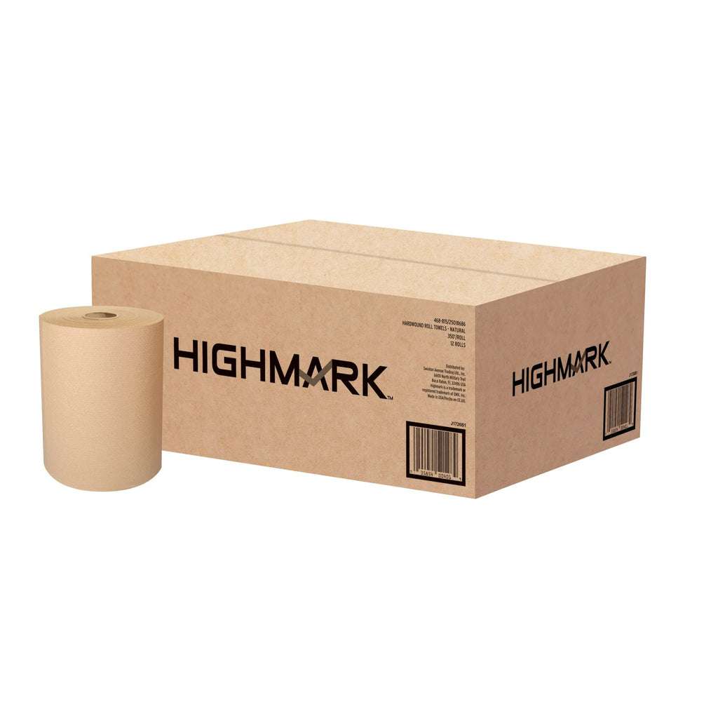 Hardwound Paper Towels, 100% Recycled, Natural, 12 Rolls T204958