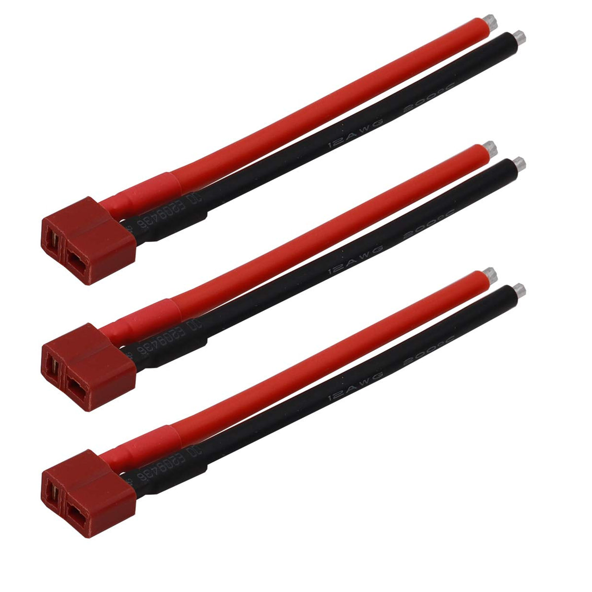 T Plugs Female and Male Connector RC Battery Balance Charge Cable Adapter 12AWG 10cm O866