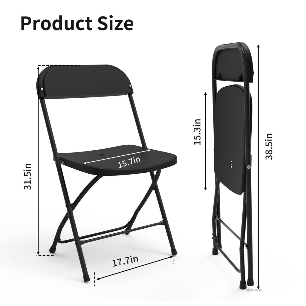 Plastic Folding Chairs Set of 10 W96331