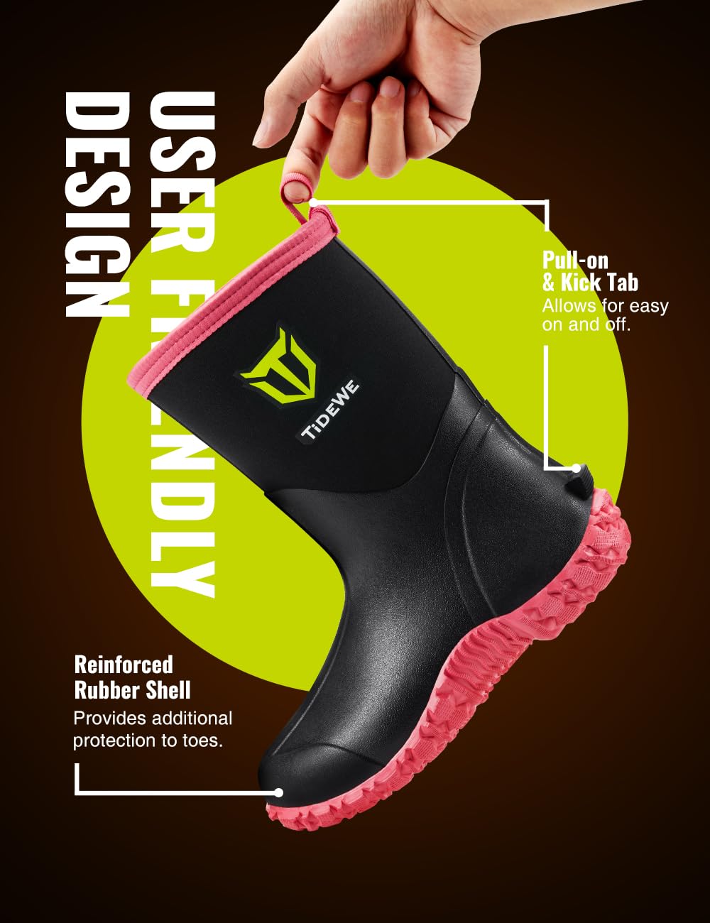 Waterproof Rubber Work Boots Y323667