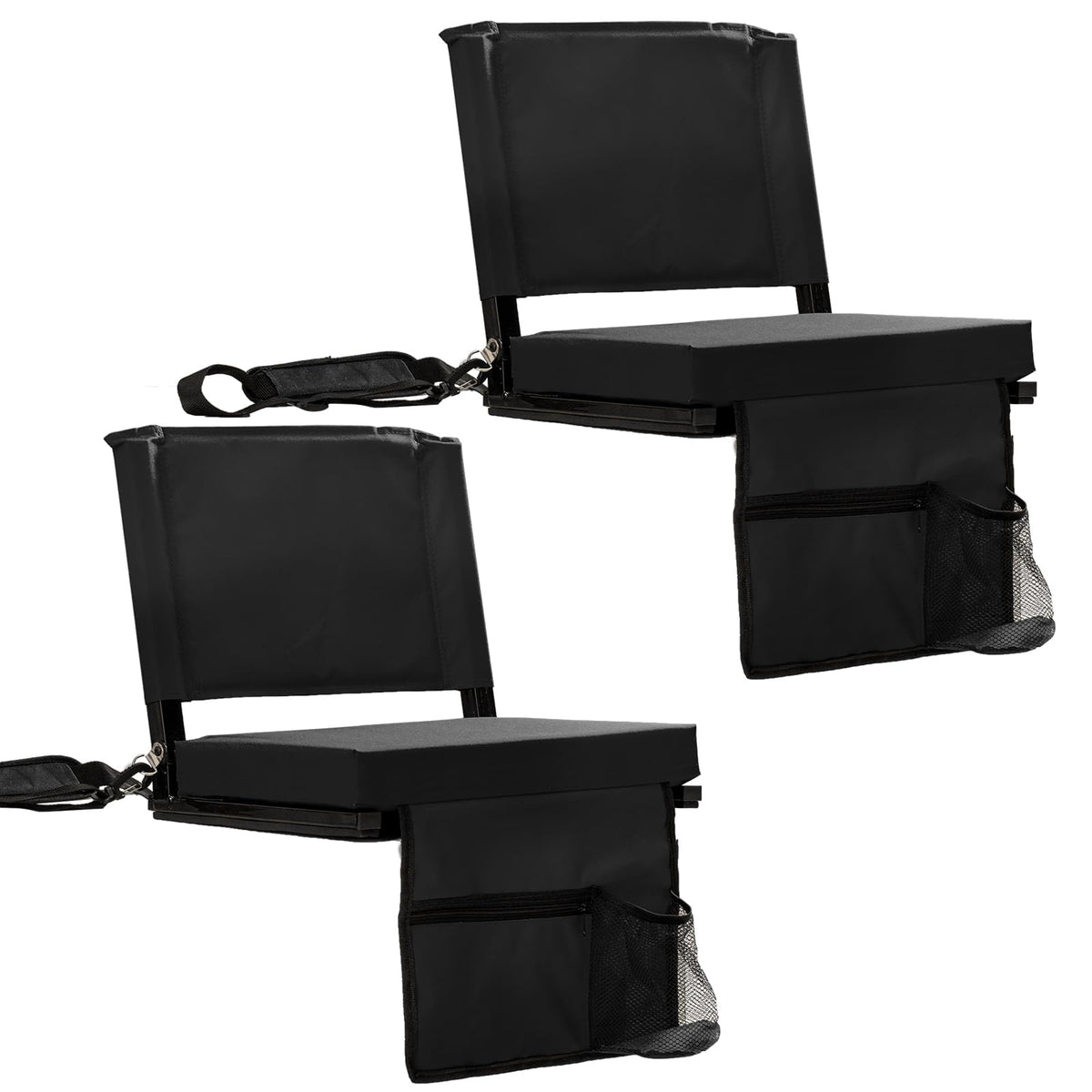 Folding Bleacher Seat with Back Support and Cushion V43365