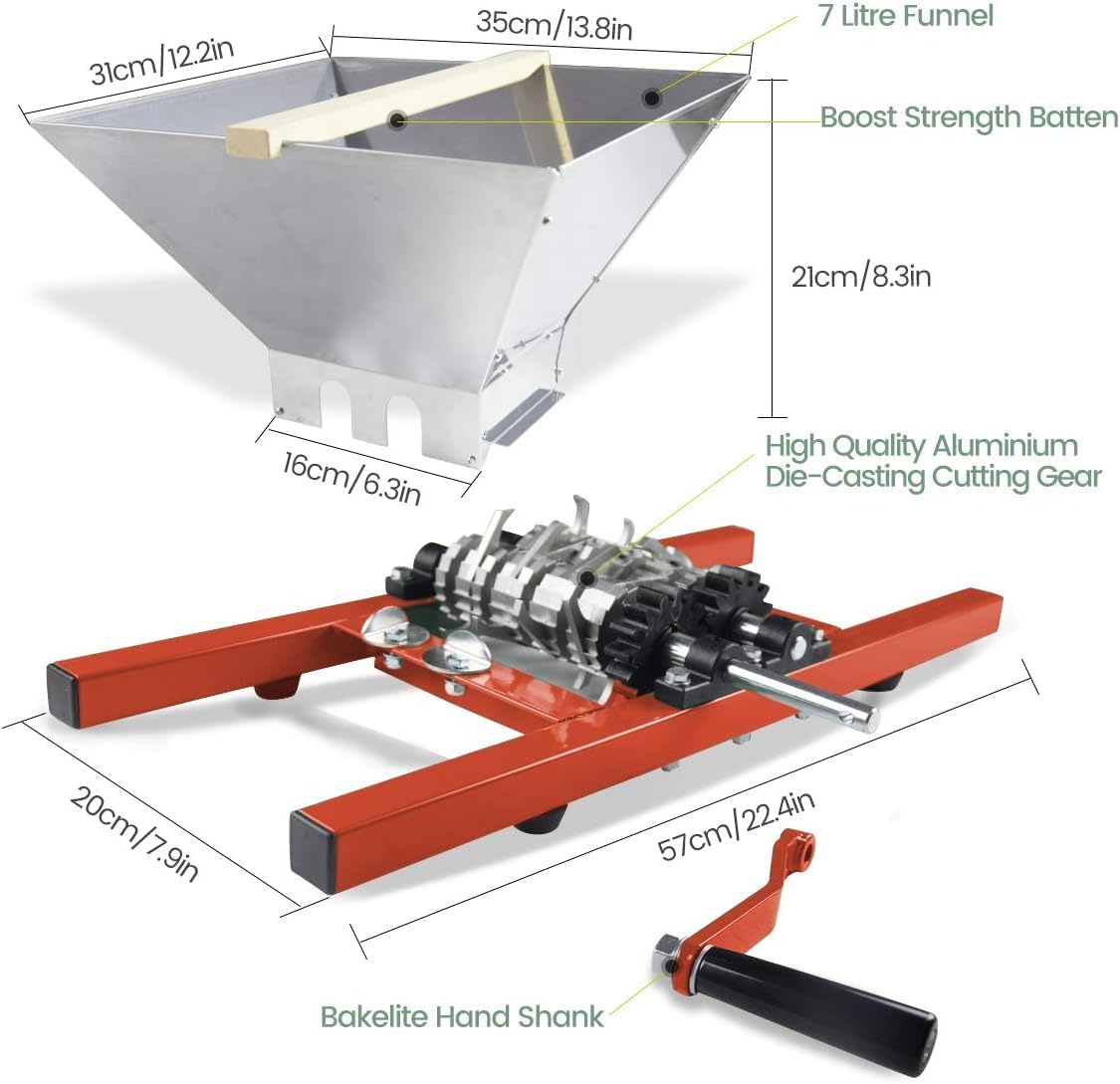 7 Litre Stainless Steel Manual Fruit Crusher D9863