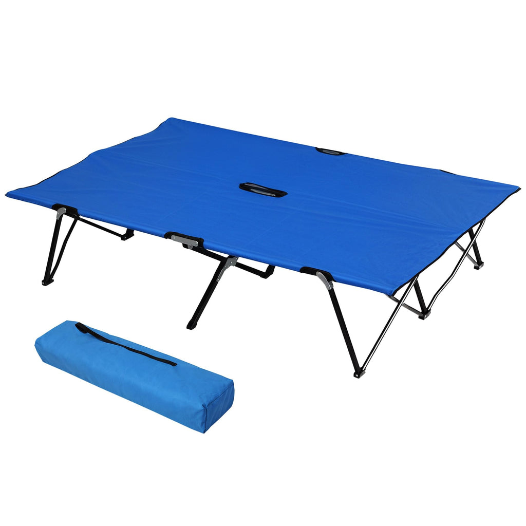2 Person Folding Camping Cot with Carry Bag G32458