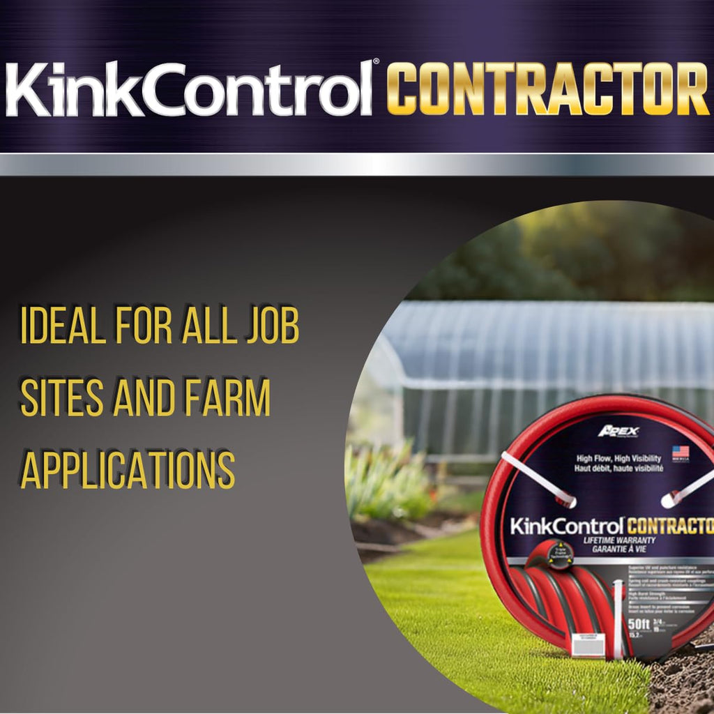 Contractor Grade Hose with Spring Coil and Crush Resistant Couplings 3/4 x 50 ft N359