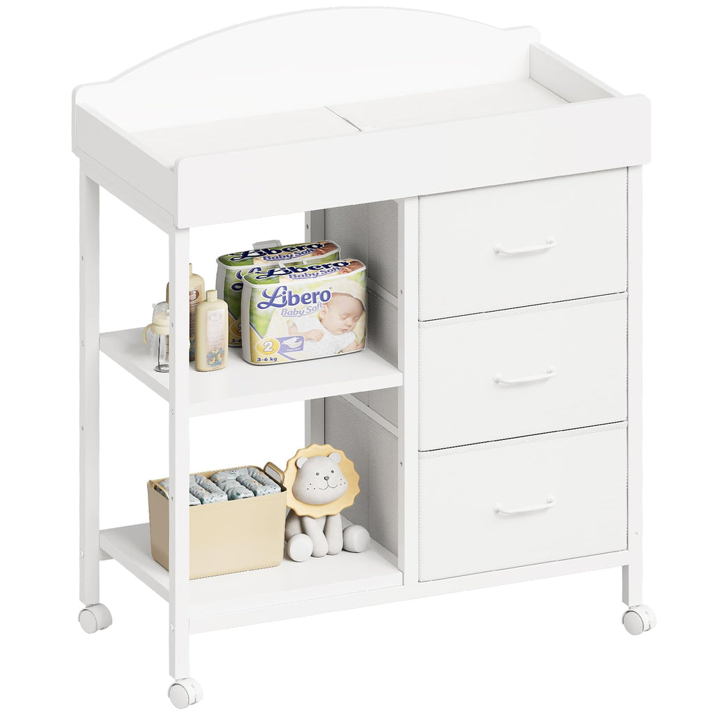 White 3 Drawer 2 Shelf Changing Table E41872
