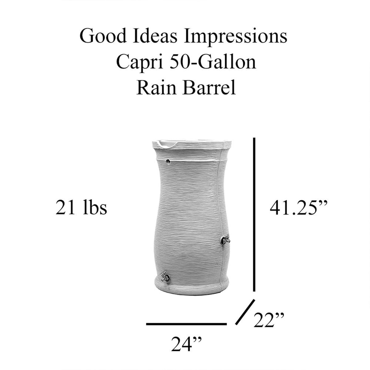 50-Gallon Rain Saver Barrel with 2 Brass Spigots and Screen X40955