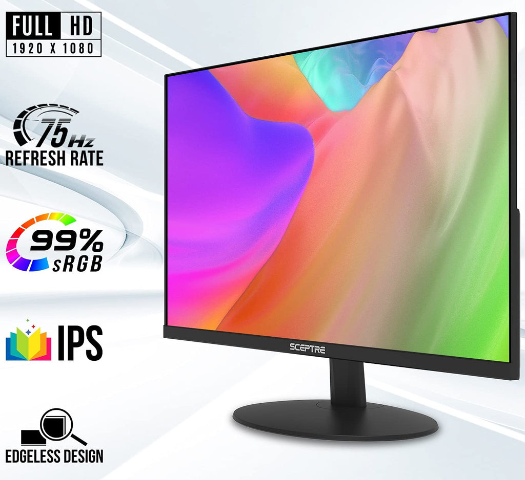 24-Inch IPS LED Computer Monitor 1080p 75Hz Black R49182