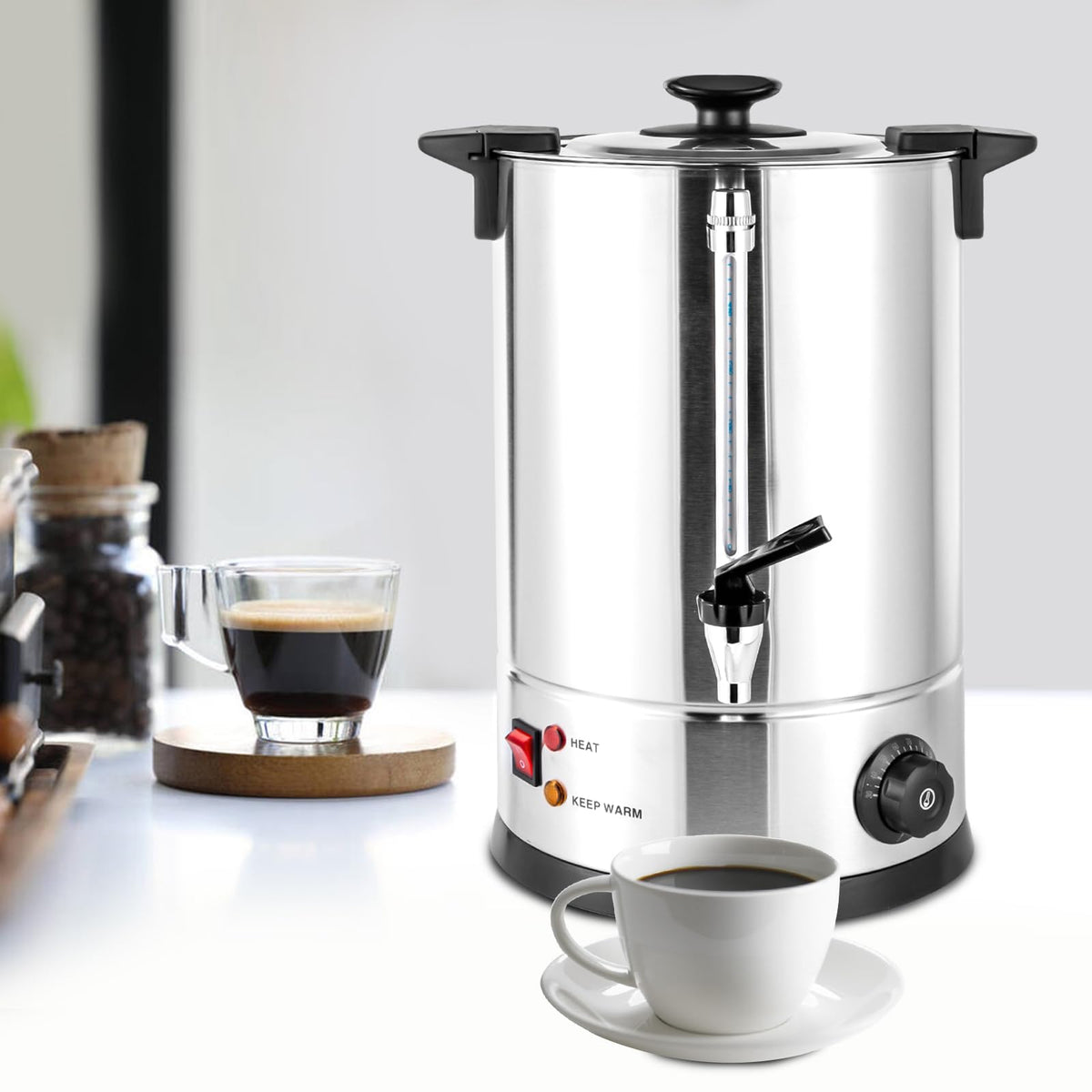 12L Stainless Steel Commercial Coffee Urn with Temp Control G846