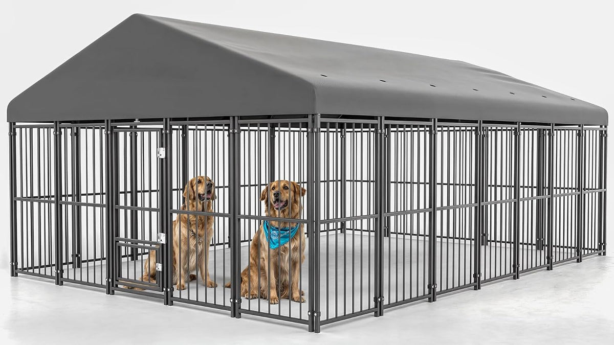 10x14FT Heavy Duty Large Dog Kennel Outdoor R512233