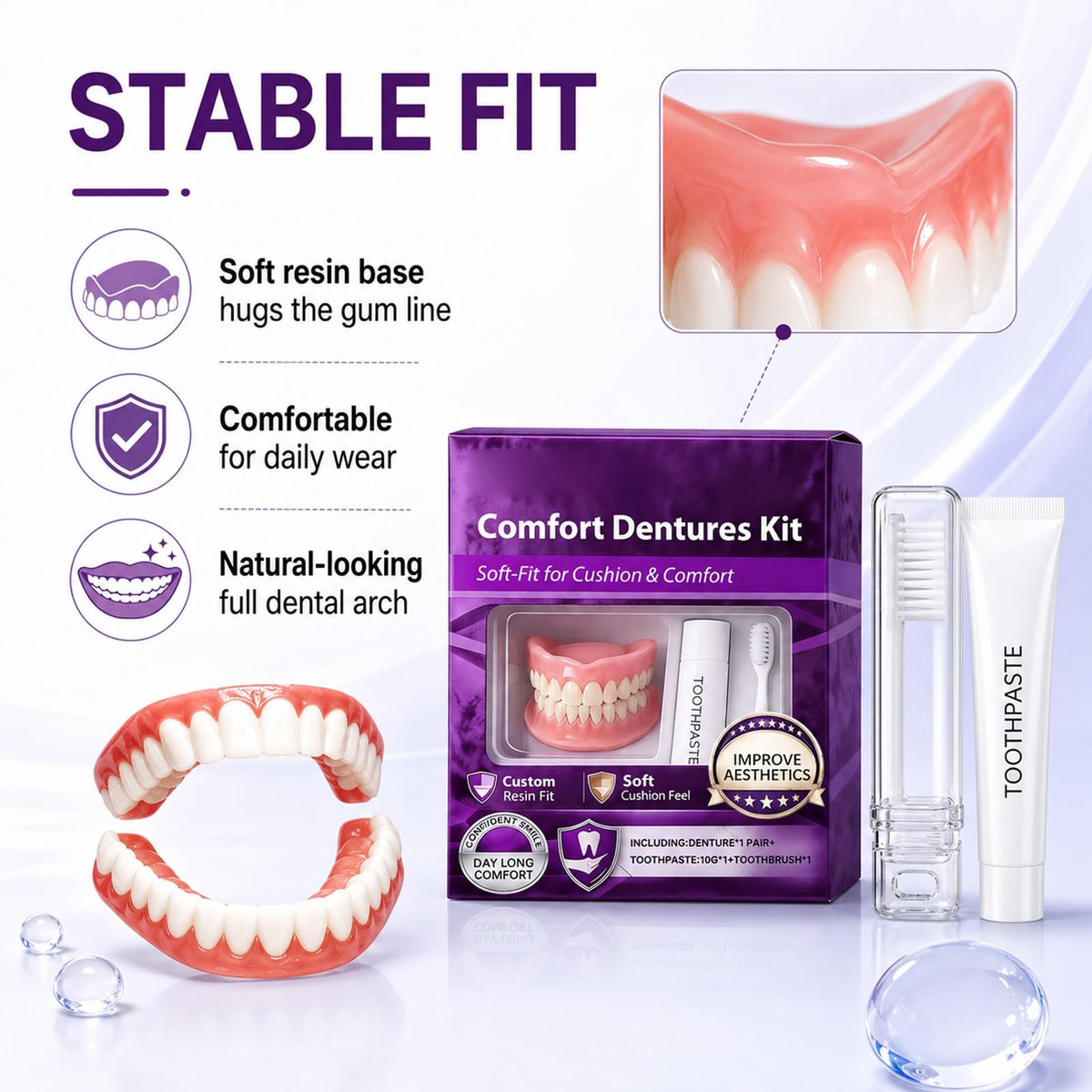 Heat Moldable Silicone Denture Kit W7946