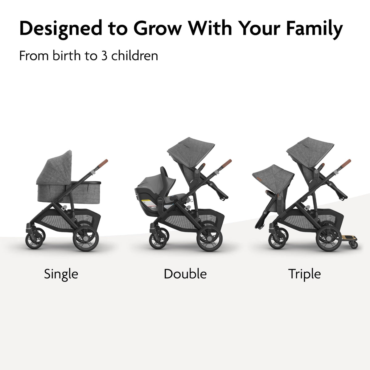 Convertible Single-to-Double Stroller Y386