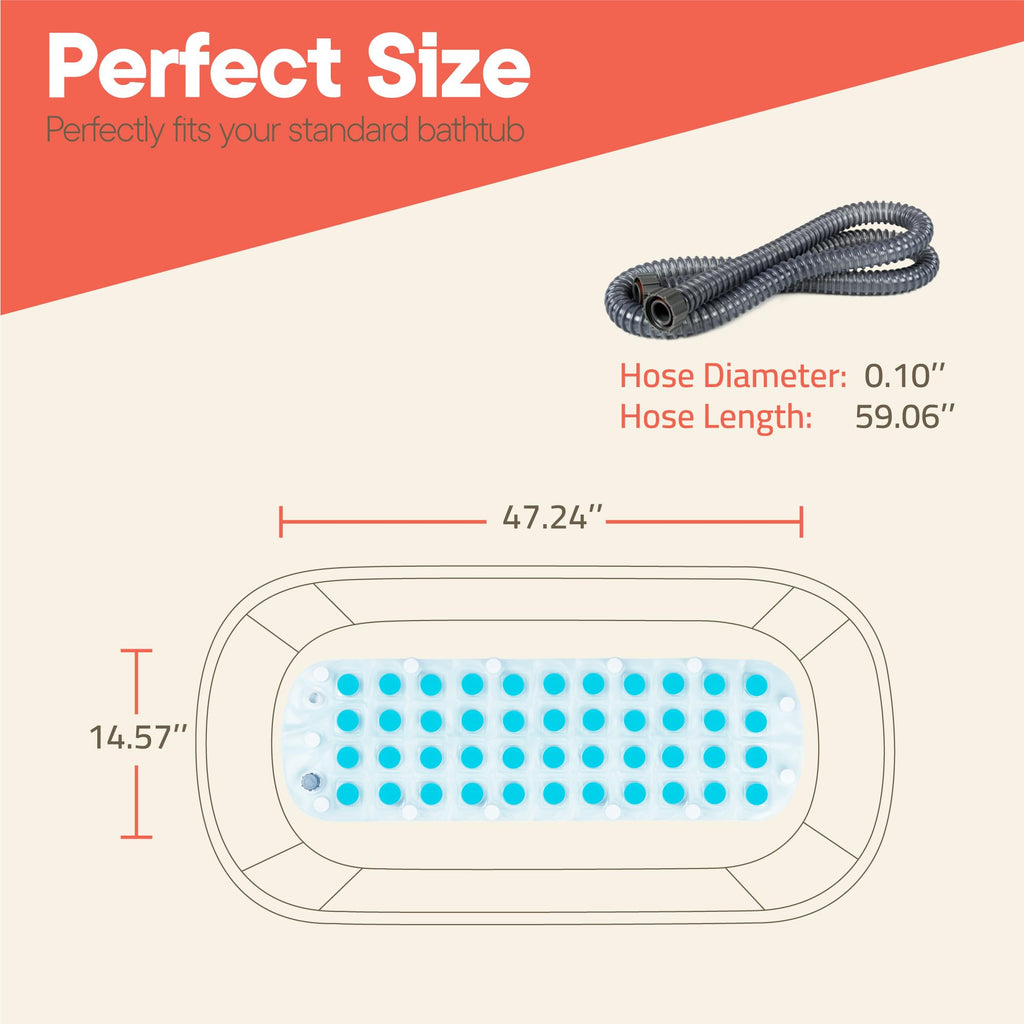 Bath Massager Mat with Adjustable Bubbles and Remote Control K634038