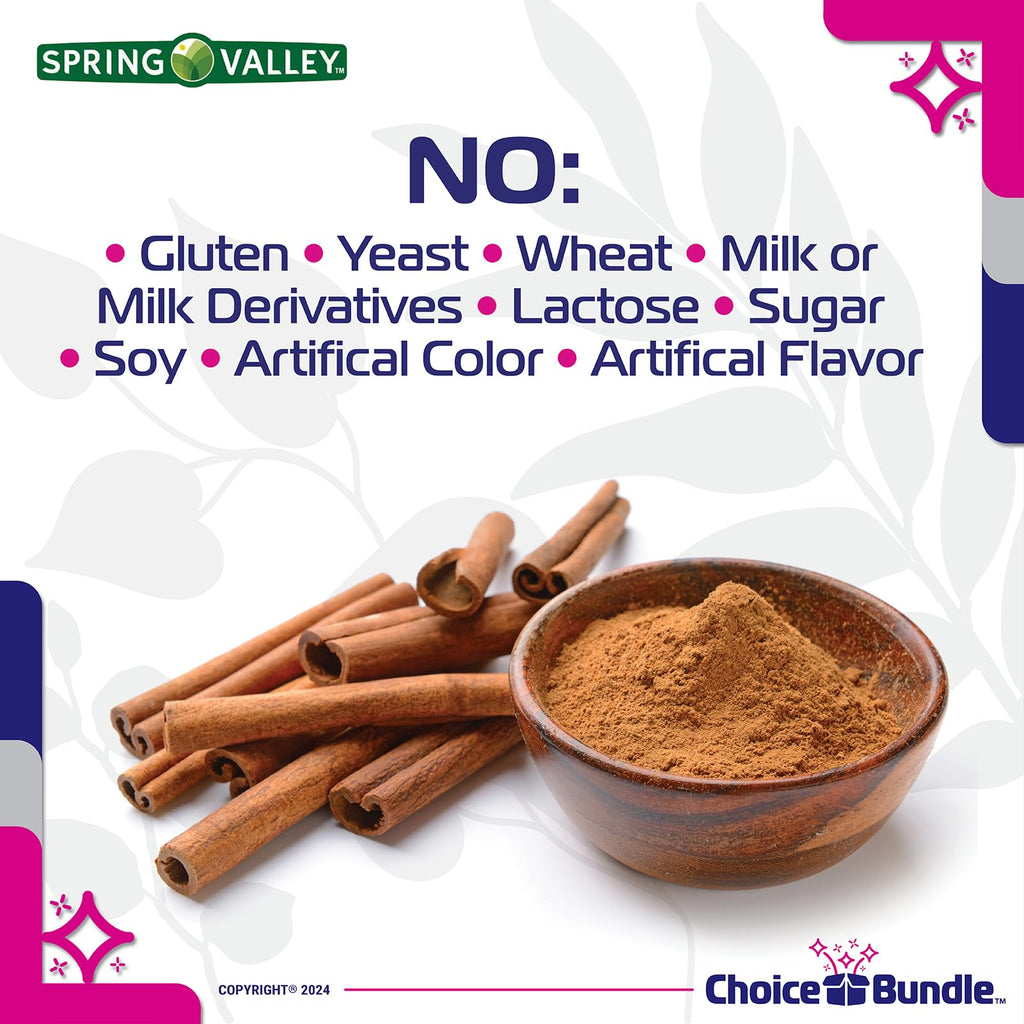 Cinnamon Supplement 1000mg 400 ct Vegetarian Capsules D13703