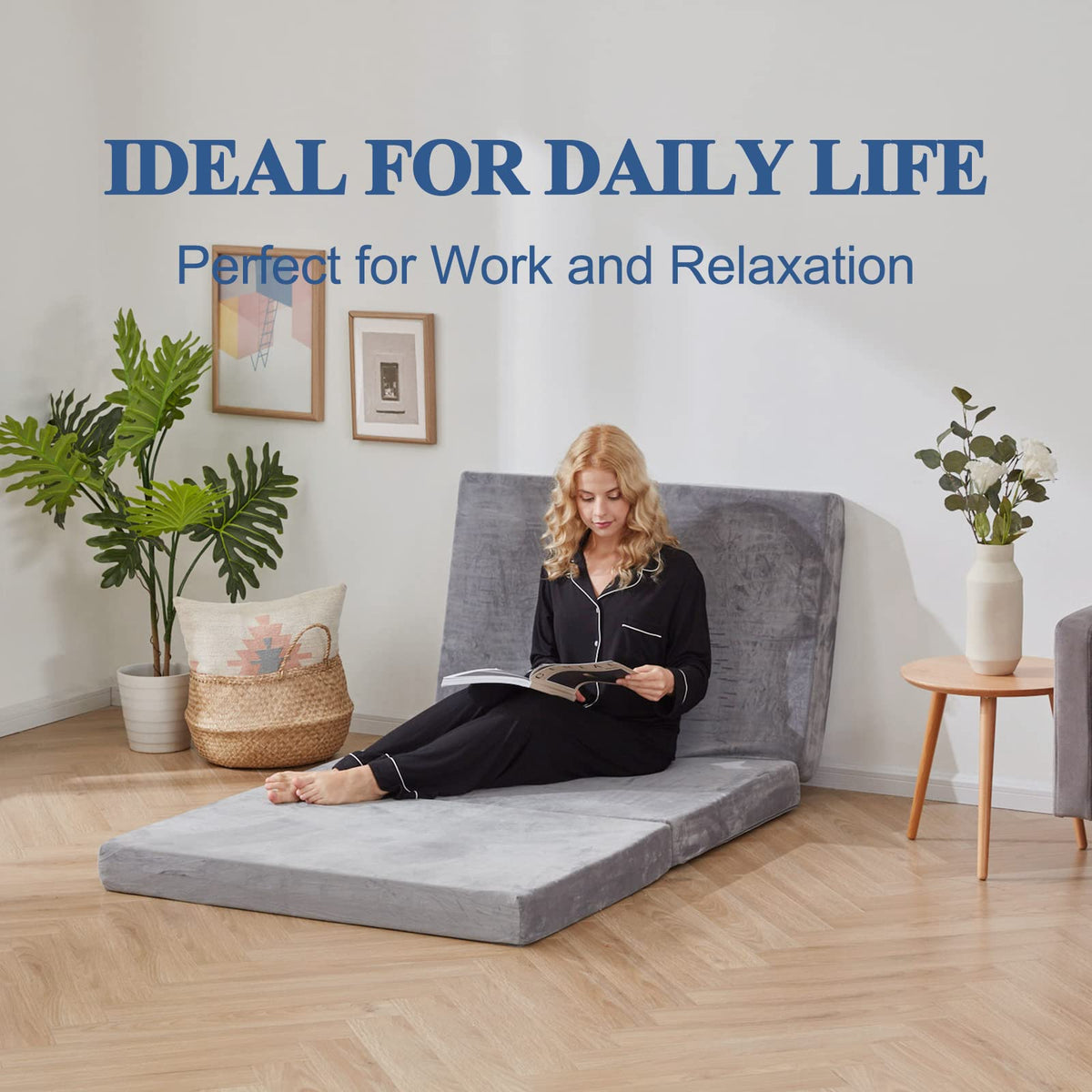 3.95" Full Memory Foam Folding Topper with Storage Bag D1347