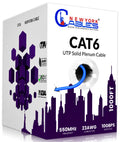 CAT6 Plenum Cable 1000ft 23AWG UTP 4Pairs 550MHz 10Gbps CMP Rated Blue S47718