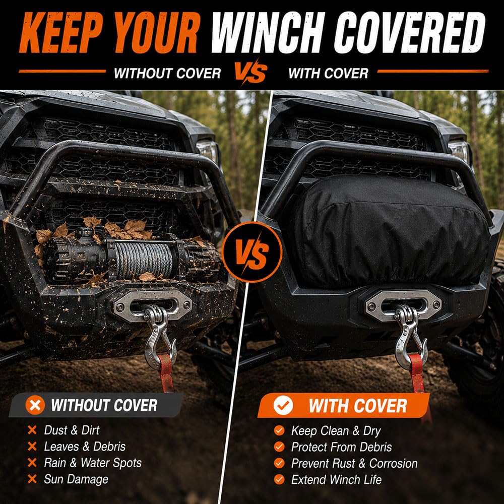 Water Resistant Oxford Fabric Winch Cover W499042