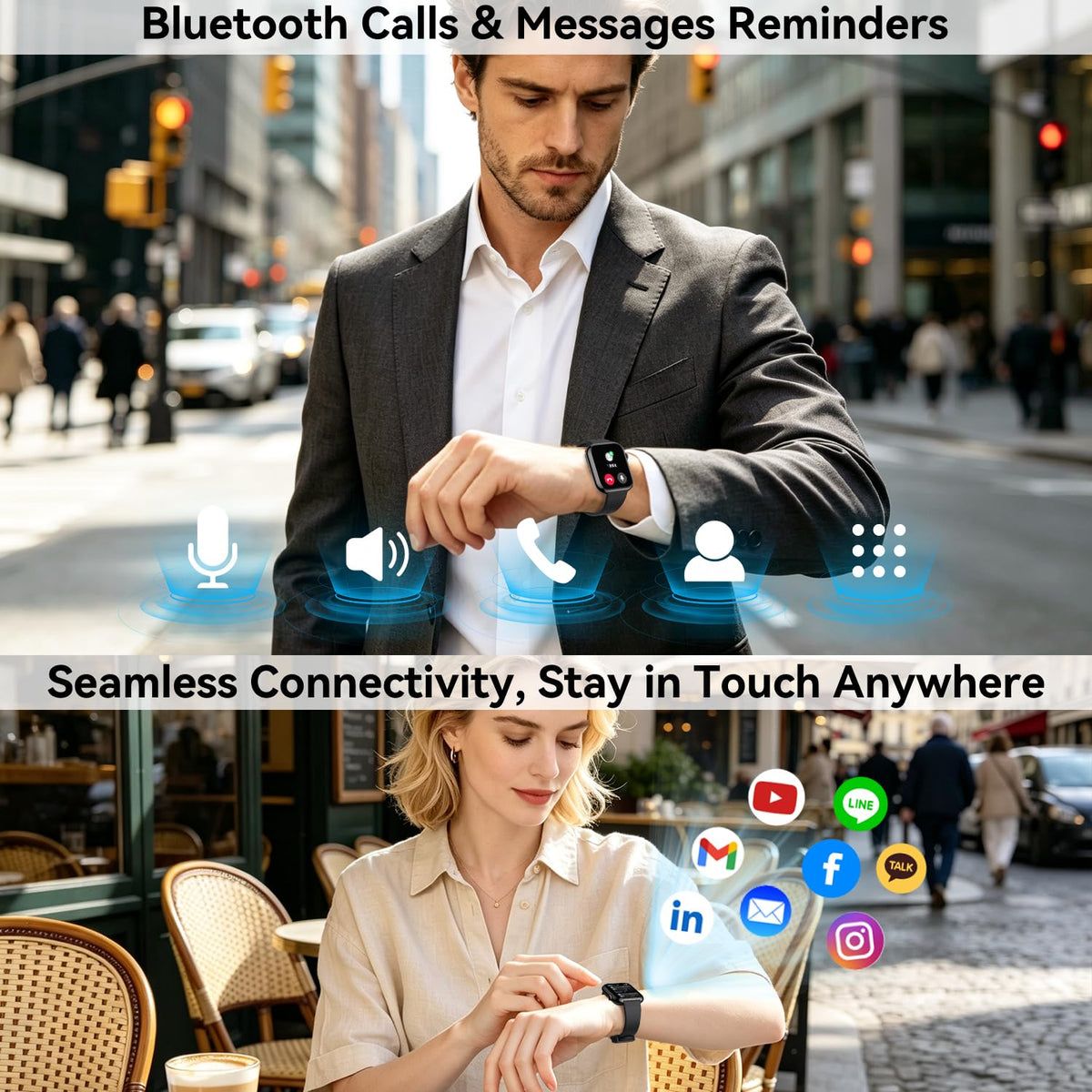 1.85" HD Touchscreen IP68 Waterproof Smart Watch Z4627