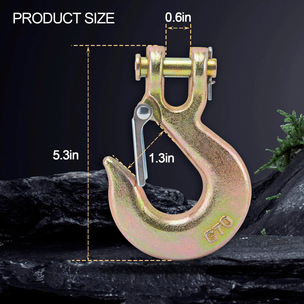 3/8 Chain Hooks with Safety Latch, 10 Pack A26501