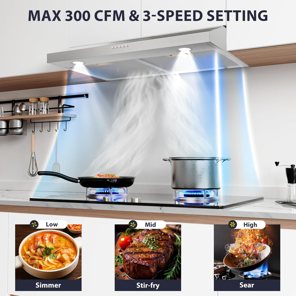 30 Inch Ducted/Ductless Convertible Stainless Steel Range Hood U36985