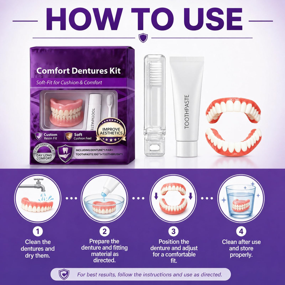 Heat Moldable Silicone Denture Kit W7946
