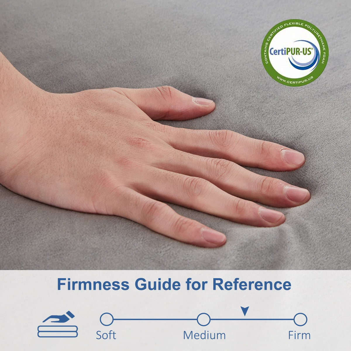 3.95" Full Memory Foam Folding Topper with Storage Bag D1347
